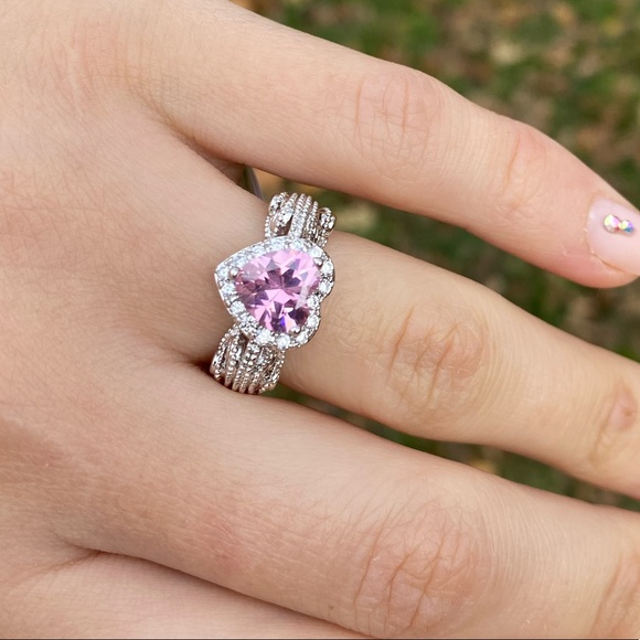 925 sterling silver Bride Heart Love ring - Picture 7 of 8